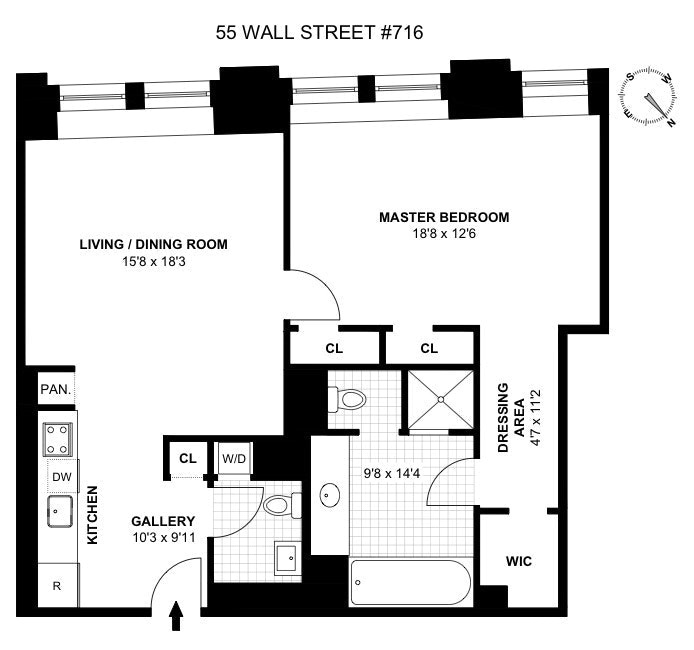 Floorplan for 55 Wall Street, 716