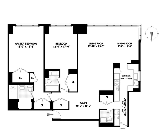 Floorplan for 425 East 58th Street, 36G