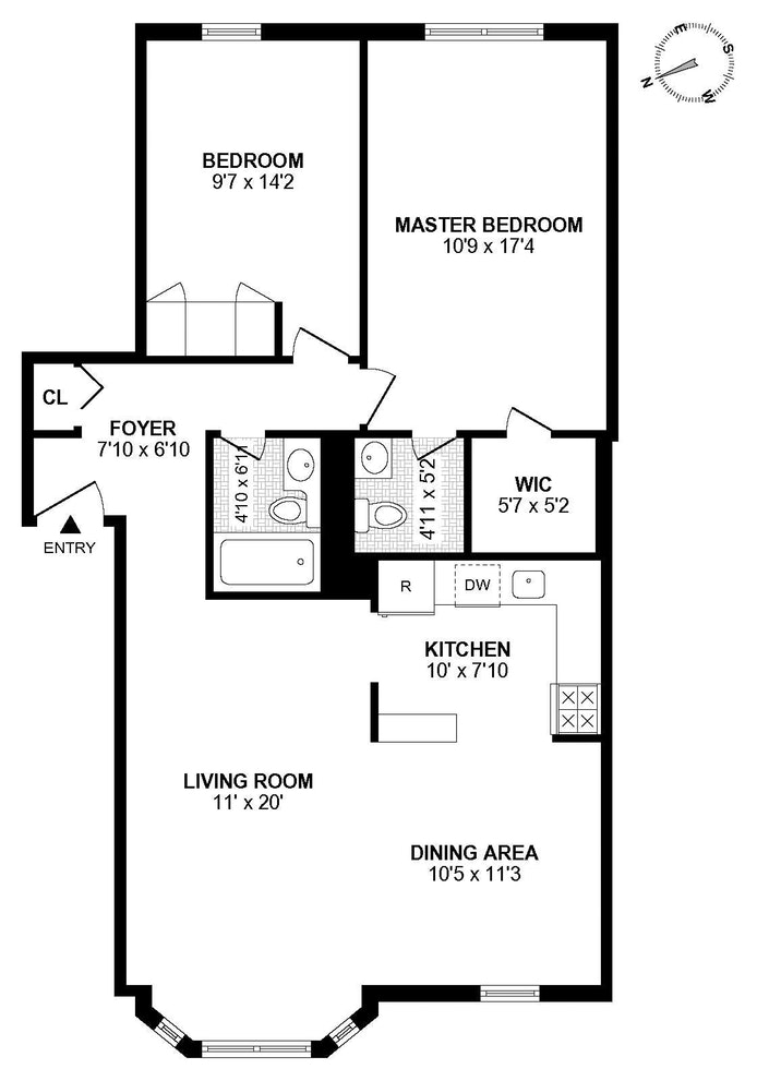 Floorplan for 387 Adelphi Street, F