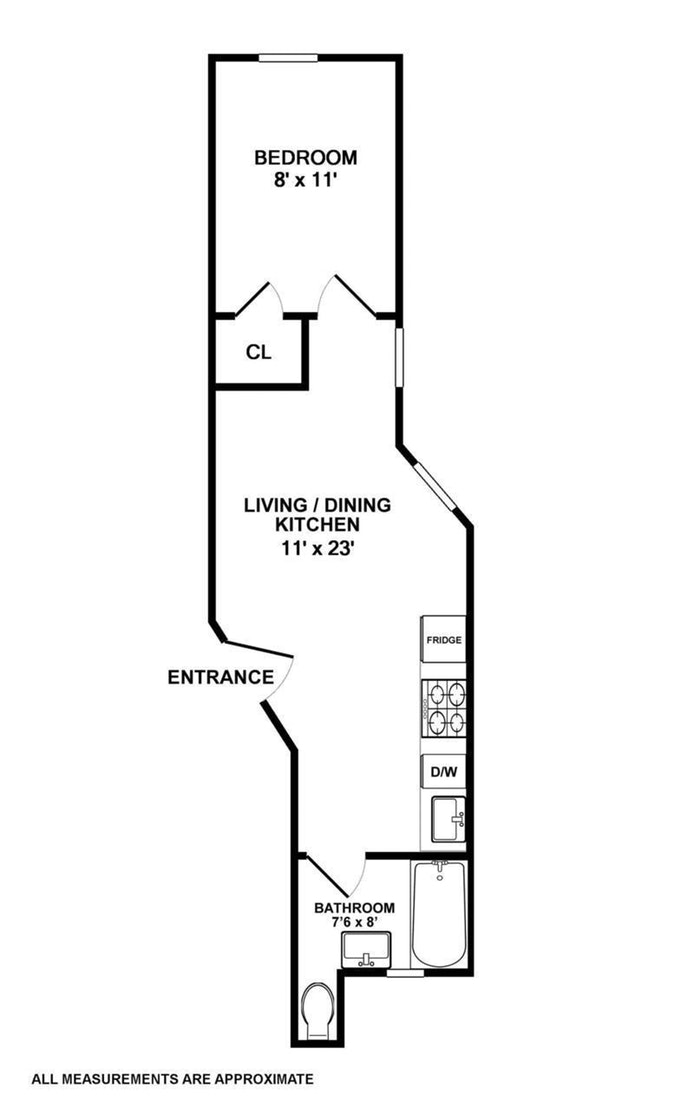 Floorplan for 2082 Eighth Avenue, 1BB