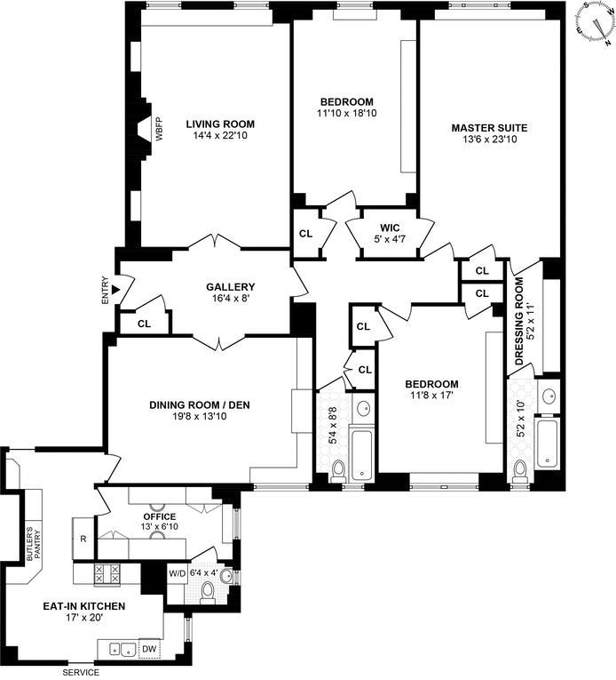 Floorplan for 30 Sutton Place, 5A