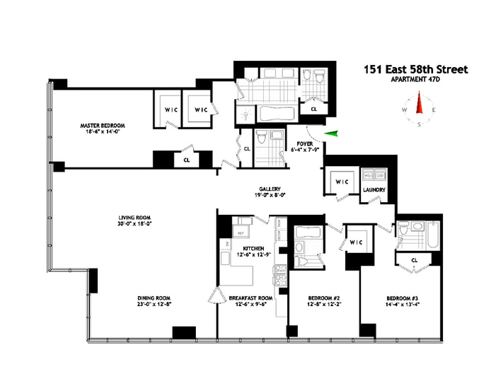 Floorplan for 151 East 58th Street, 47D