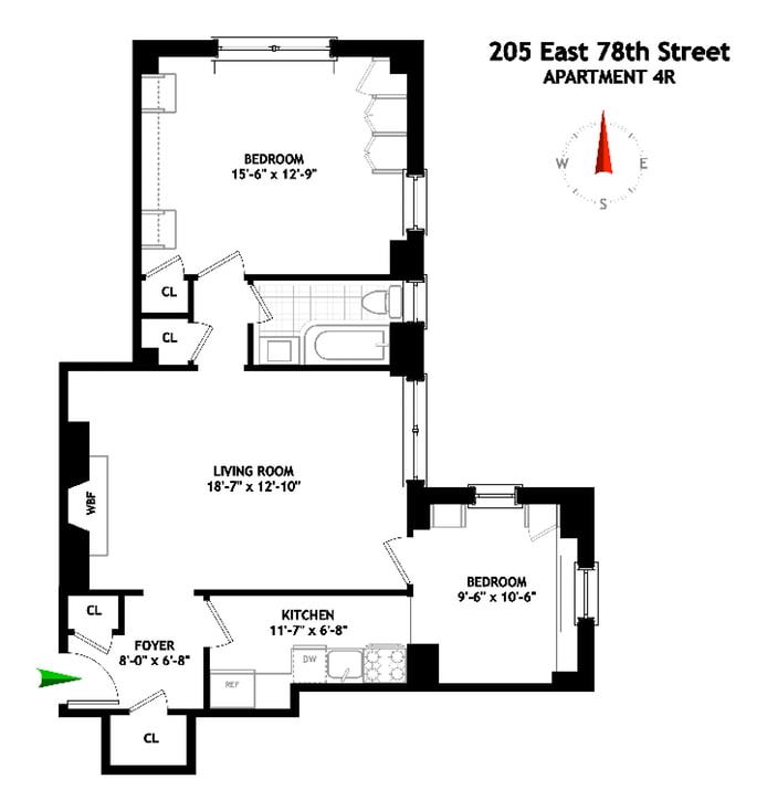 Floorplan for 205 East 78th Street, 4R