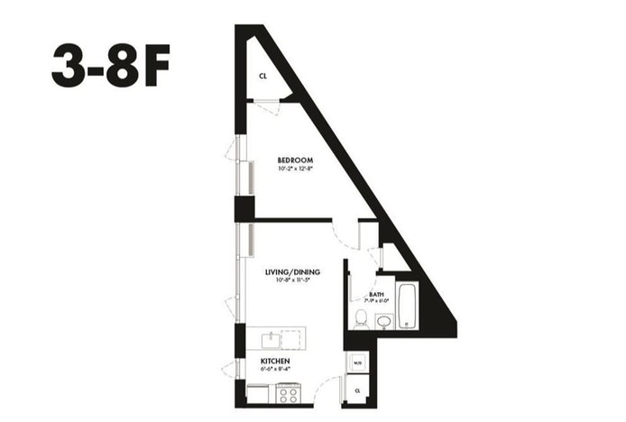 Floorplan for 448 West 167th Street, 5F