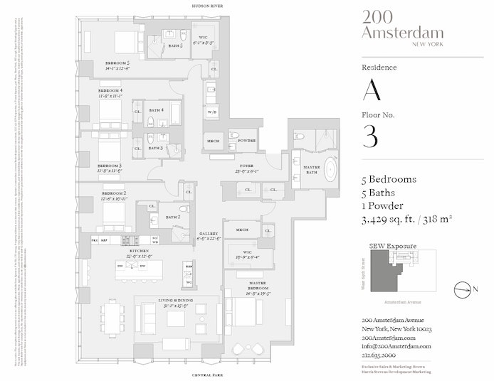 Floorplan for 200 Amsterdam Avenue, 3A