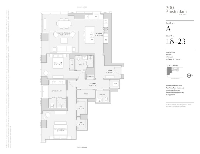 Floorplan for 200 Amsterdam Avenue, 20A