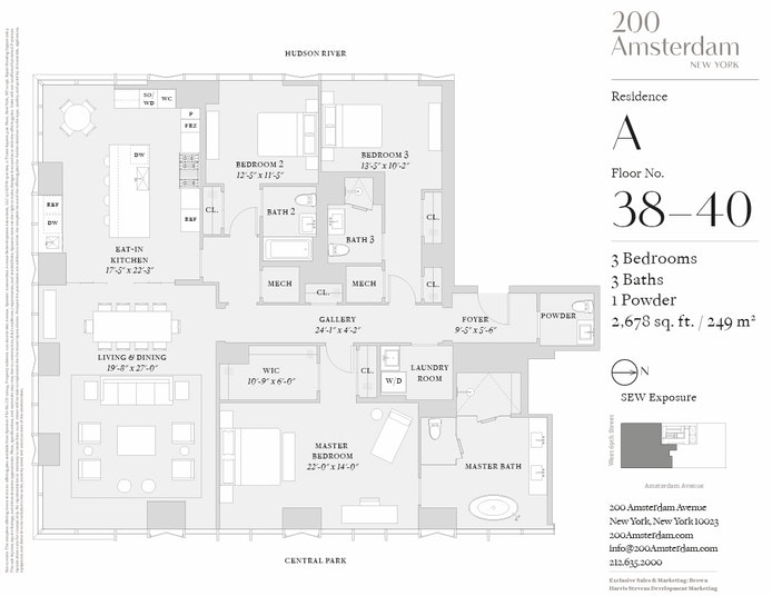 Floorplan for 200 Amsterdam Avenue, 38A