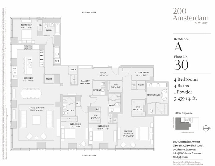 Floorplan for 200 Amsterdam Avenue, 30A