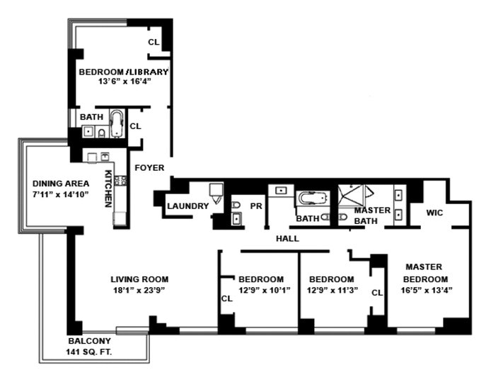 Floorplan for 1438 Third Avenue, 29E