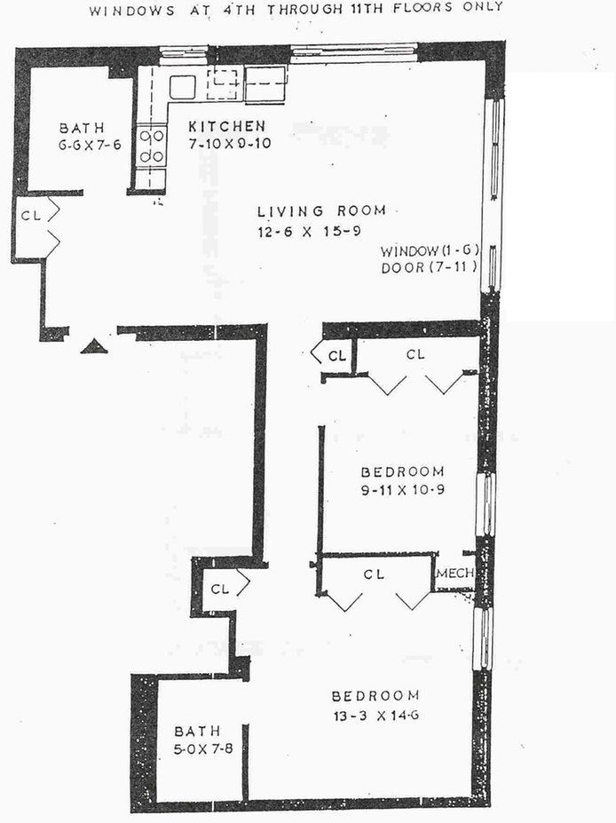 Floorplan for 420 64th Street, 2A