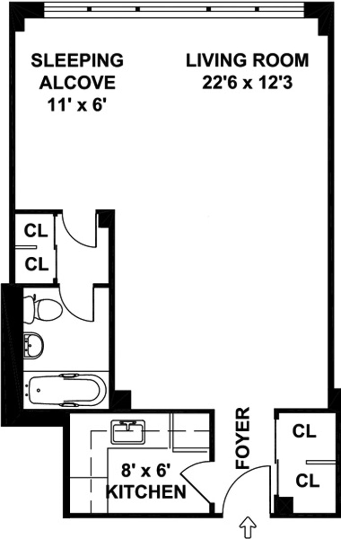Floorplan for 240 East 55th Street, 8F