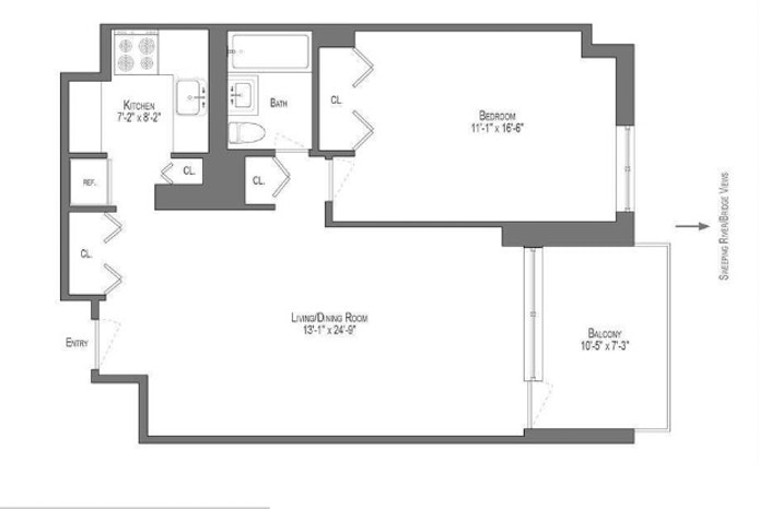 Floorplan for 100 Beekman Street, 20B