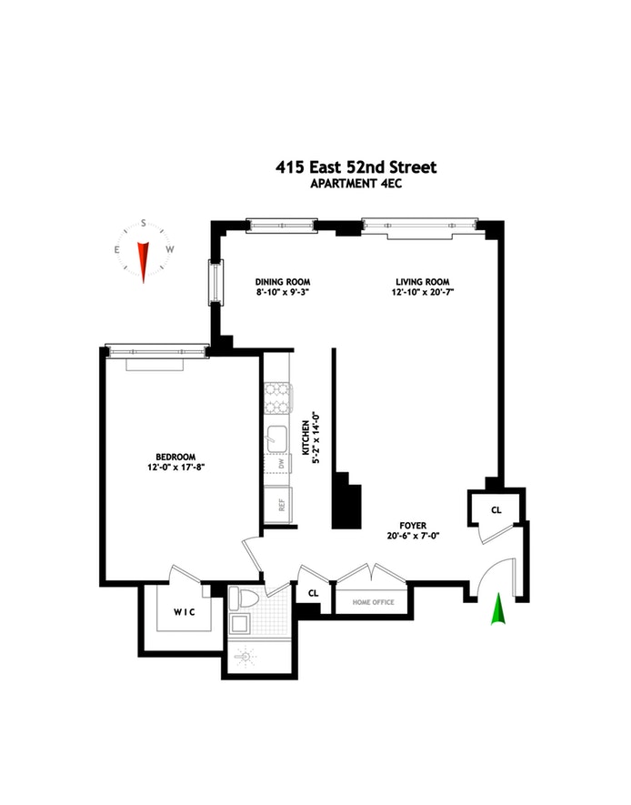 Floorplan for 415 East 52nd Street, 4EC