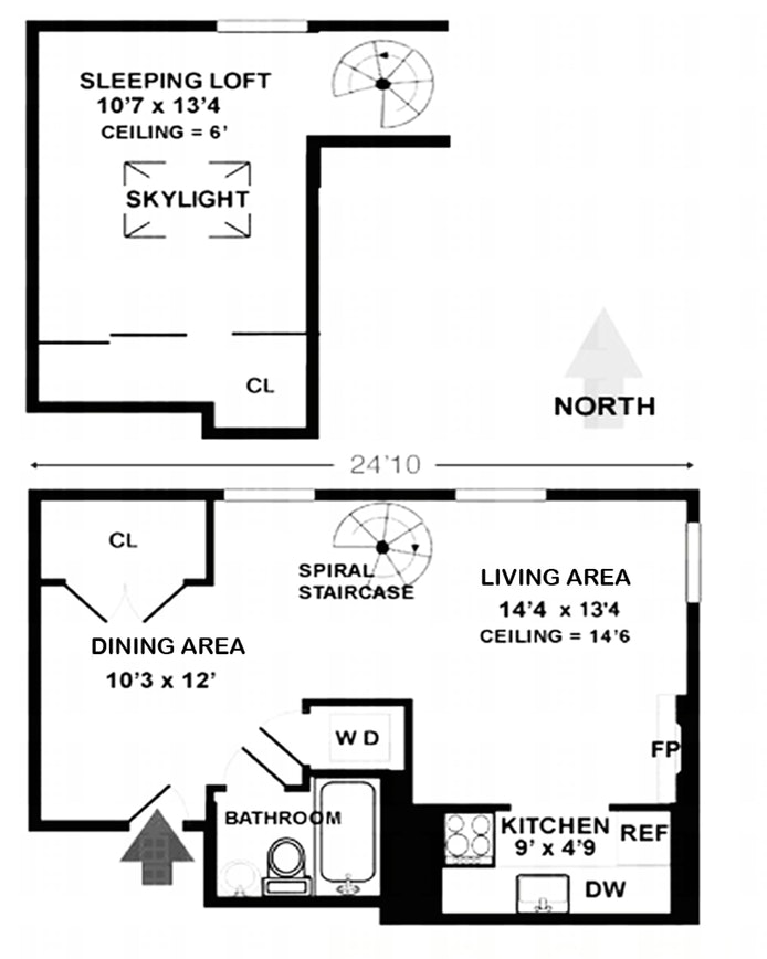 Floorplan for 58 Remsen Street, 4F