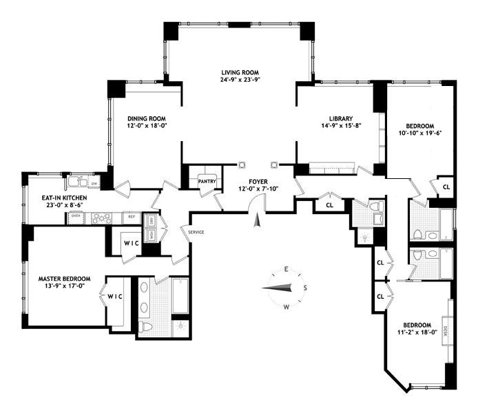 Floorplan for 90 East End Avenue, 18A