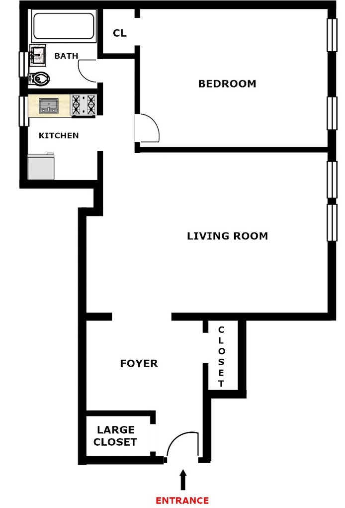 Floorplan for 85-10 34th Ave, 420