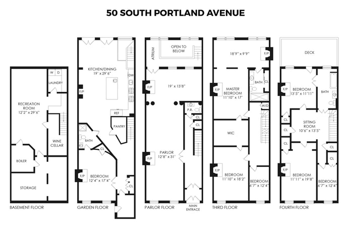 Floorplan for 50 South Portland Avenue