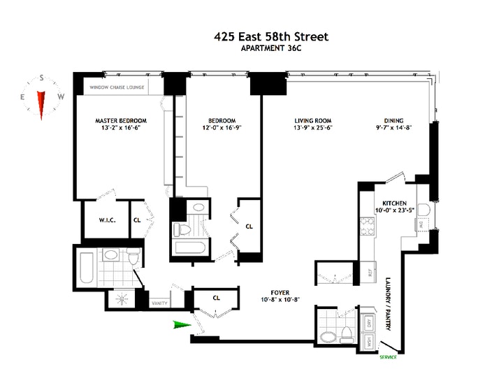Floorplan for 425 East 58th Street, 36C
