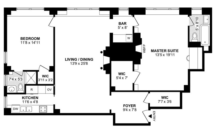 Floorplan for 220 East 73rd Street, 7GH