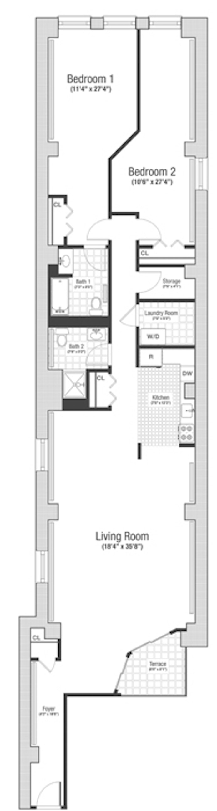 Floorplan for 36 Laight Street, 3B