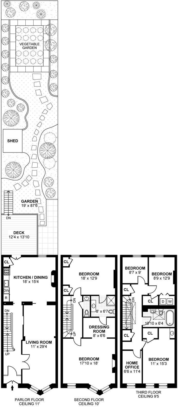 Floorplan for 744 Carroll Street, TRIPLEX