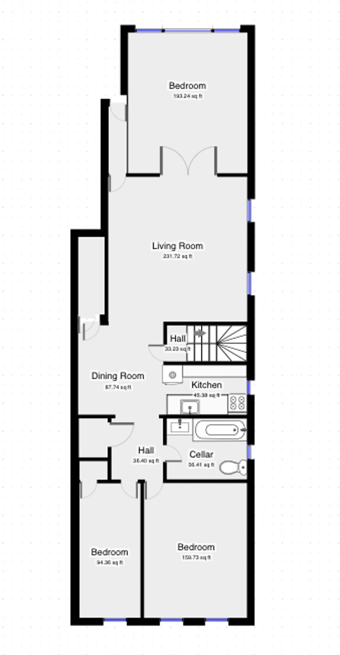 Floorplan for 649 Hawthorne Street, 1