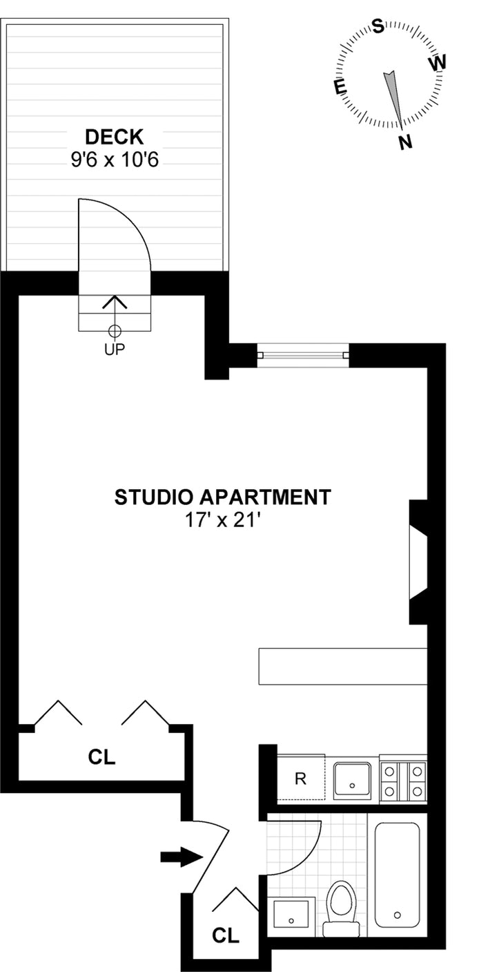 Floorplan for 18 West 95th Street, 3E
