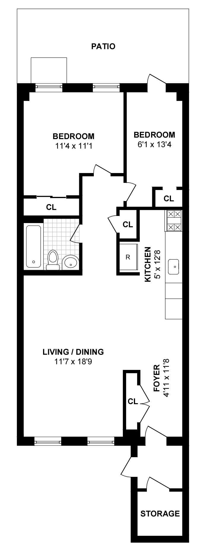 Floorplan for 246 Sackett Street, 1