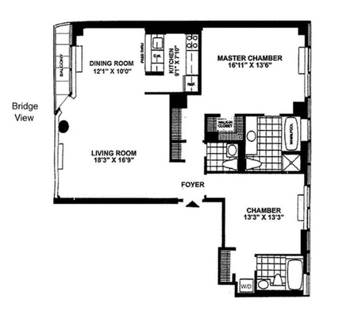 Floorplan for 418 East 59th Street, 26A