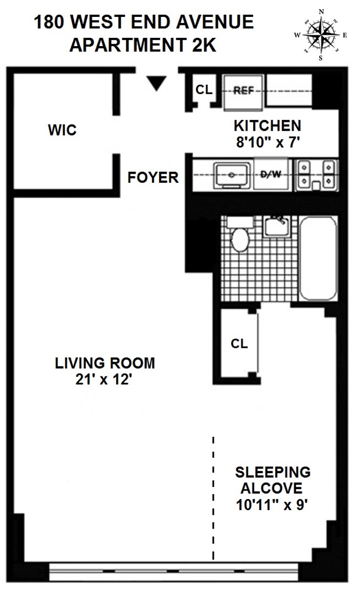 Floorplan for 180 West End Avenue, 2K