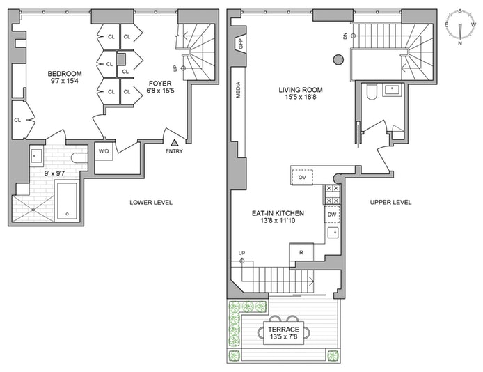 Floorplan for 88 Jane Street, 4R