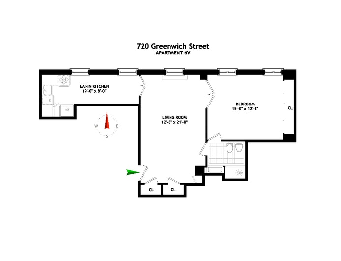 Floorplan for 720 Greenwich Street, 6V