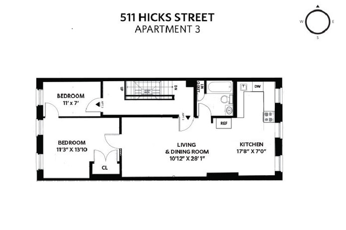 Floorplan for 511 Hicks Street, 3