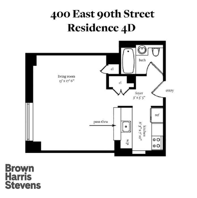 Floorplan for 400 East 90th Street, 4D