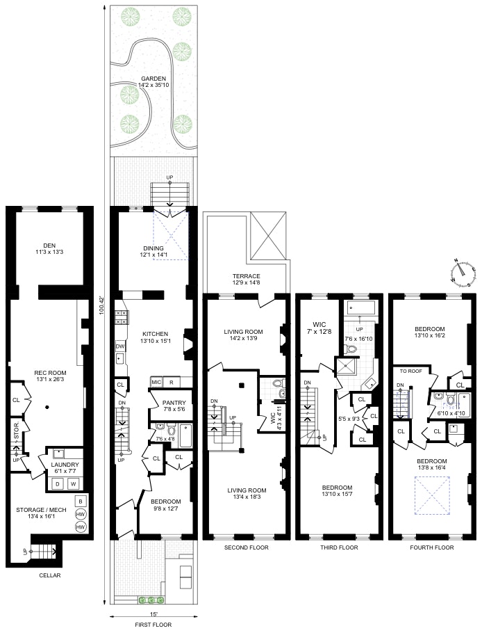 Floorplan for 243 East 52nd Street, Townhouse