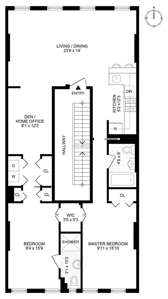 Floorplan for 102 Clay St, 2