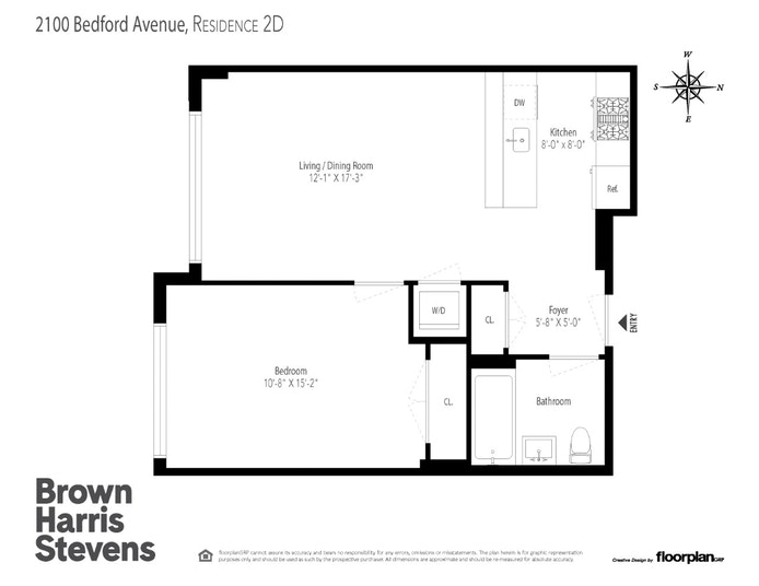 Floorplan for 2100 Bedford Avenue, 2D