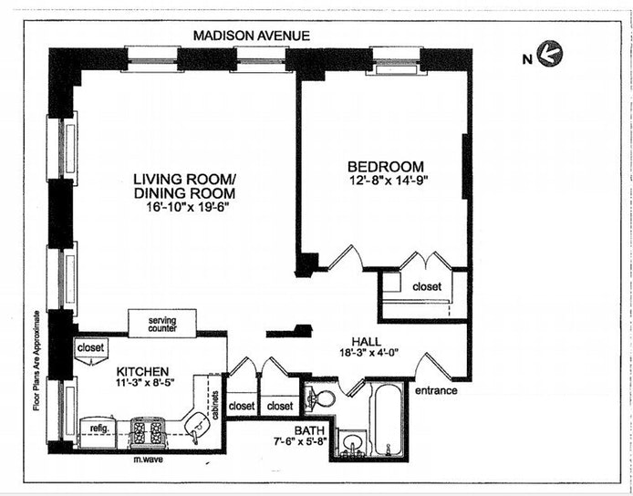 Floorplan for 1100 Madison Avenue, 10A