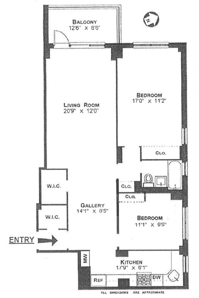 Floorplan for 165 West 66th Street, 8H