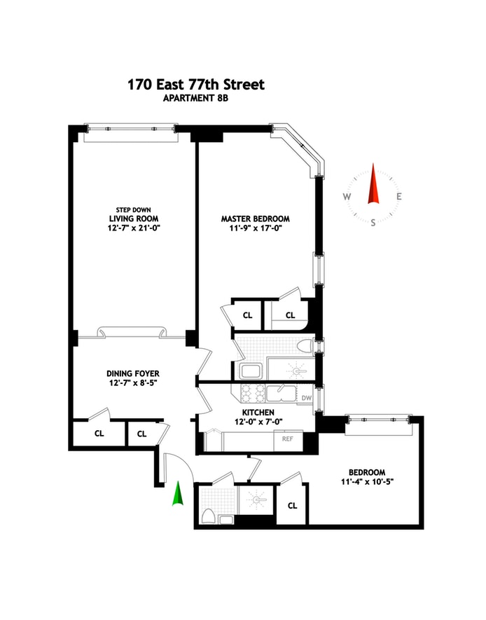 Floorplan for 170 East 77th Street, 8B