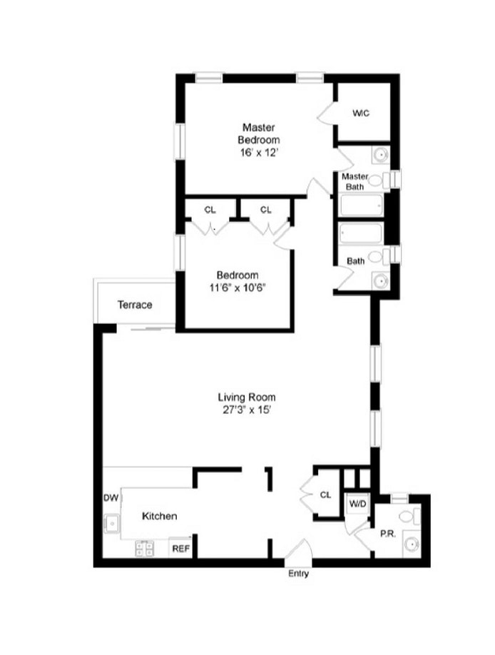 Floorplan for 2098 Frederick Douglass, 7N