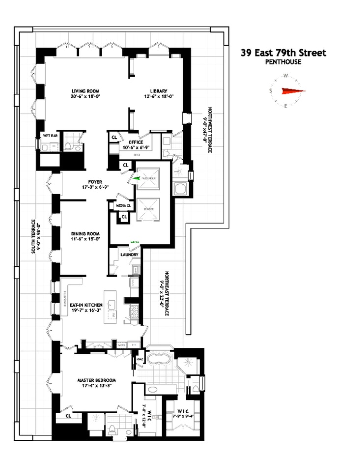 Floorplan for 39 East 79th Street, PH