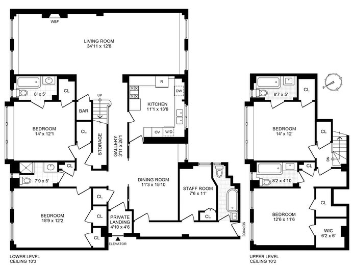 Floorplan for 829 Park Avenue, 2C