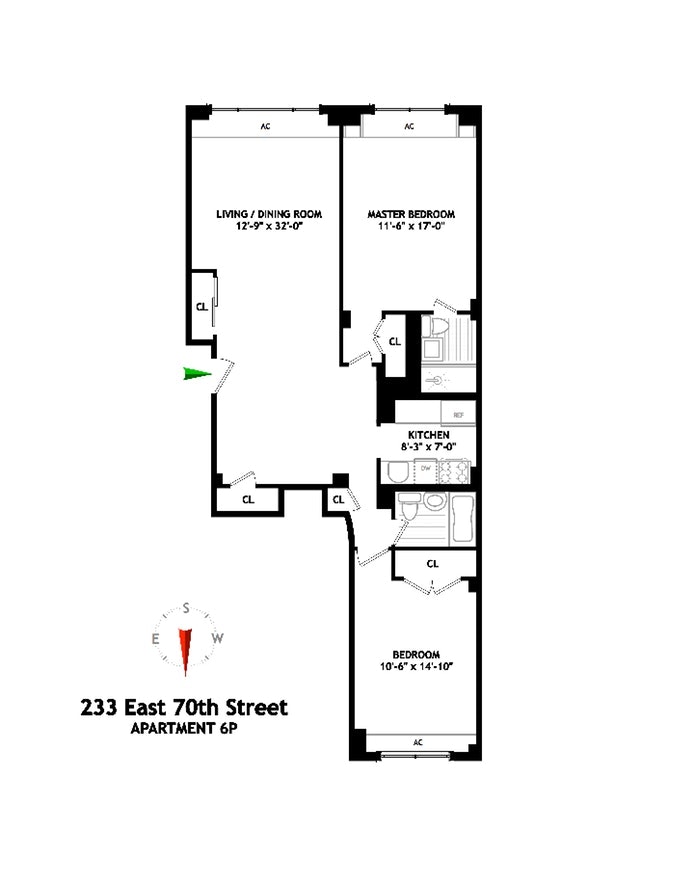Floorplan for 233 East 70th Street, 6P