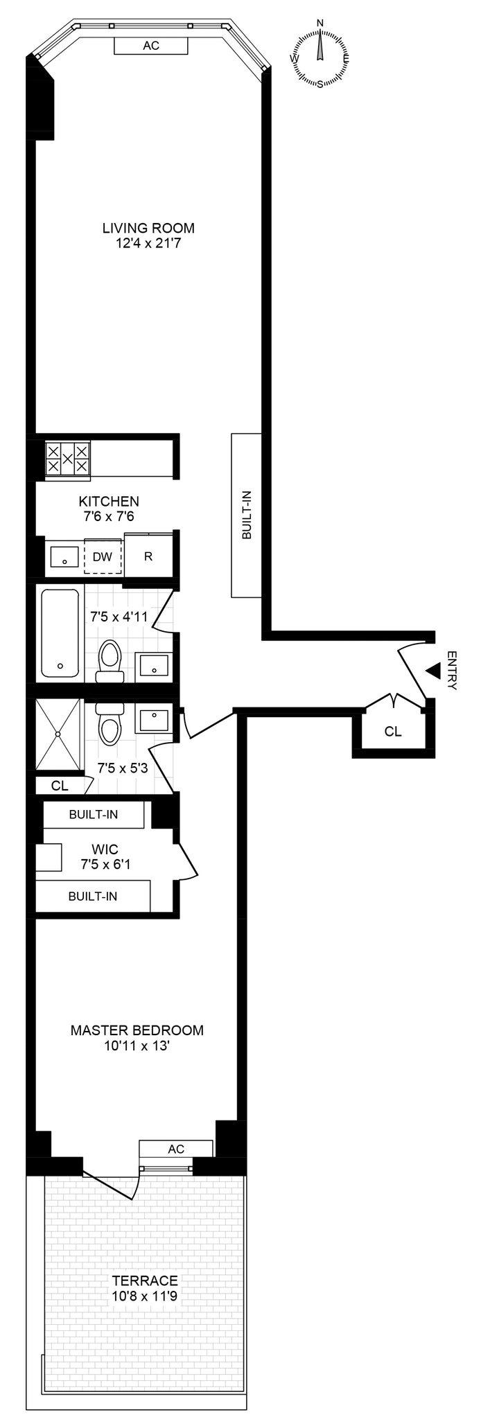 Floorplan for 250 West 89th Street, 2D