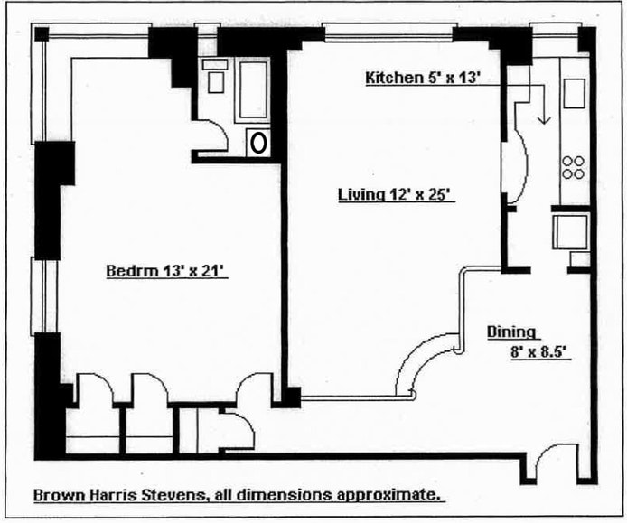 Floorplan for 160 Columbia Heights, 2B