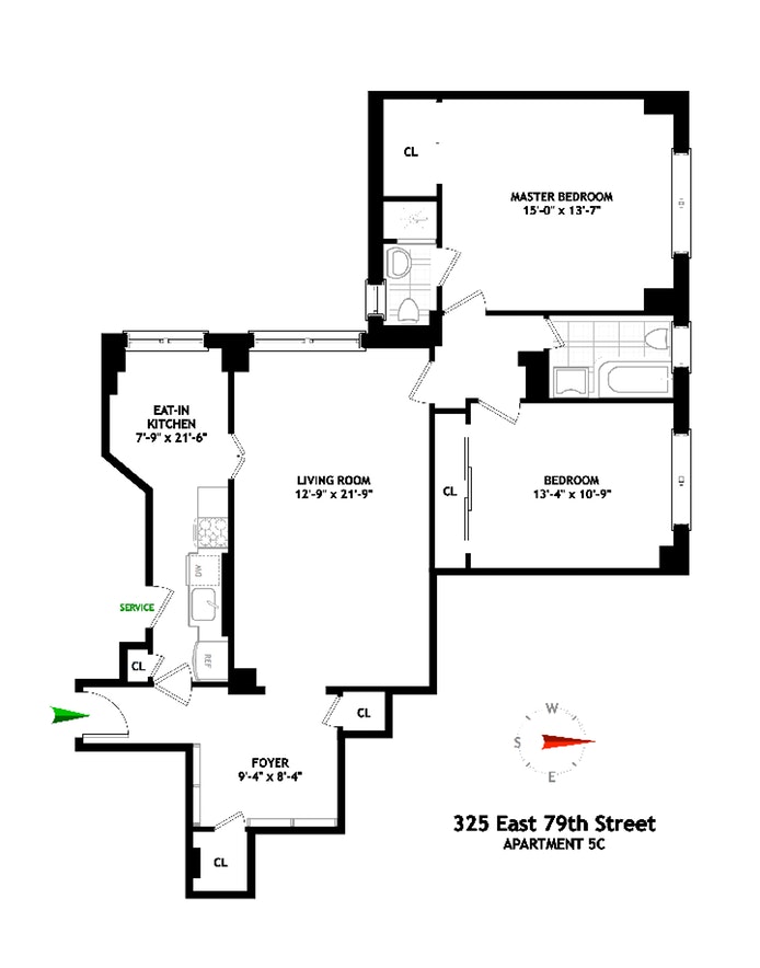 Floorplan for 325 East 79th Street, 5C