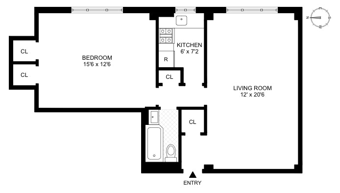 Floorplan for 100 Remsen Street, 7D
