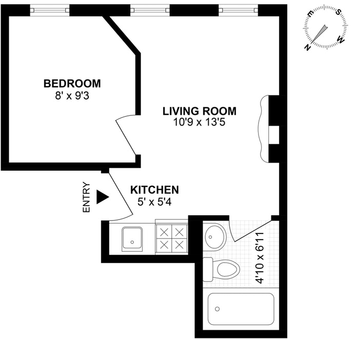 Floorplan for 233 Madison Street, 4R