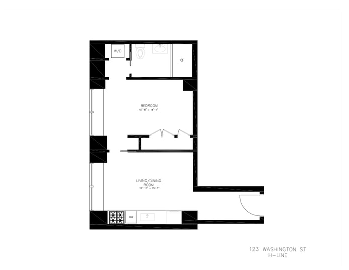 Floorplan for 123 Washington Street, 26H